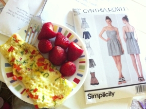 breakfast with one of my future sewing projects